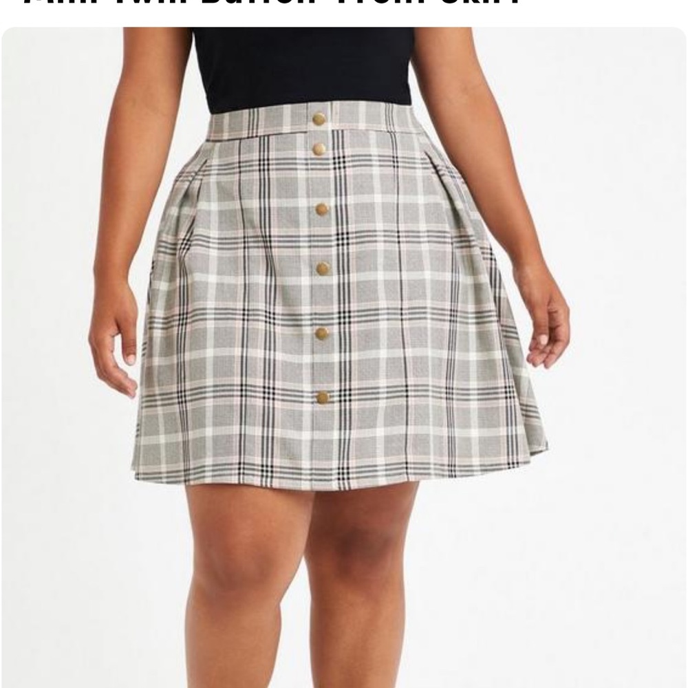 torrid skirt nwt 3x plaid pink and gray
